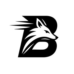 The Fox and Letter B Logo Icon Symbol Emblem
