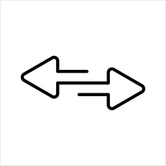 Direction arrows for transfer Icon Symbol isolated wh kground. vector illustration. color editable.
