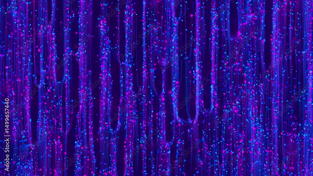 Poster upward big data light speed flow. abstract digital data stream of quantum computing. cyberspace of q