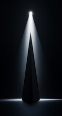 Illuminated Black Pyramid.