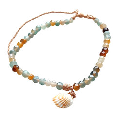 Elegant Anklet with a Continuous String of S Isolated on Transparent Background