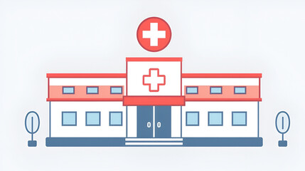 hospital glyph icon