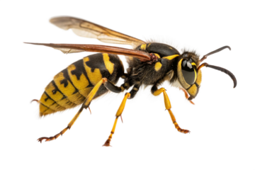 Wespe ohne Hintergrund