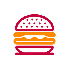 vector illustration of a burger logo design