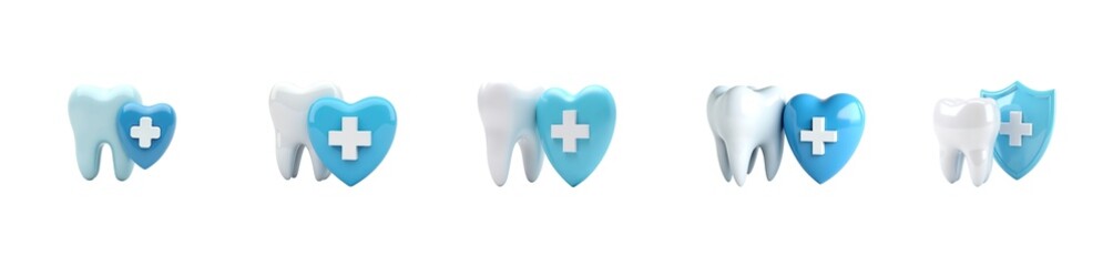 Obraz premium 3d dental health shield (png)