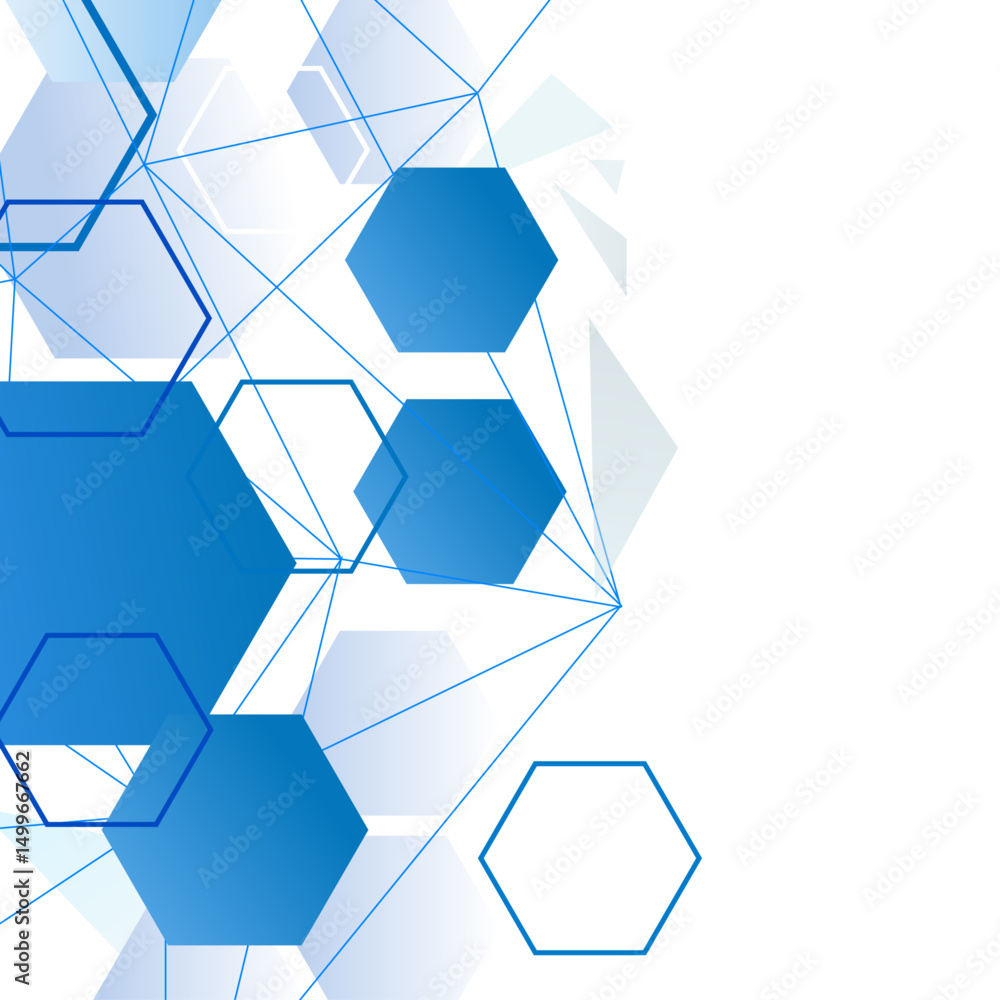 Poster Abstract geometric background with polygons. Colorful Vector Design Concept. Connections with points and lines.