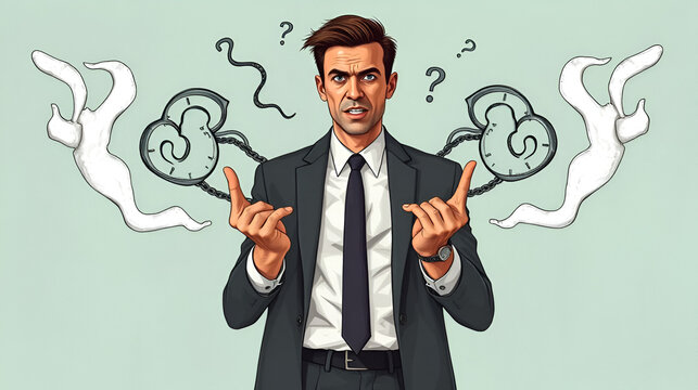Businessman with psychopathic behaviors
