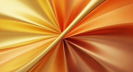 Obraz premium Abstract golden orange patterns showcasing dynamic radiant lines and a smooth flowing texture with a vibrant glow