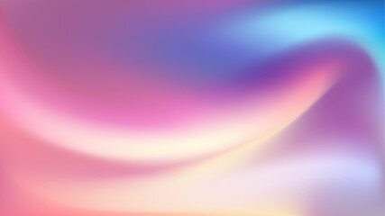 Light pink gradient iridescent background. Rainbow colored