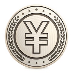 Obraz premium Yen Currency Symbol on Coin