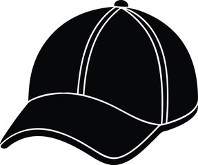  Cap silhouette vector