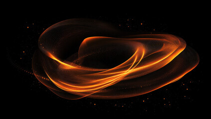 Abstract glowing light effect with orange hue, creating mesmerizing visual