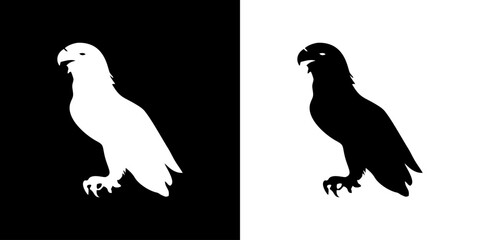 Eagle icon. Animal icon. Land animals. Sea beast. Insect icon. Black icon. Silhouette.
