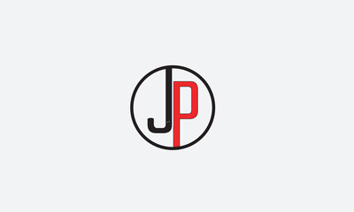 JP, PJ , J , P , Abstract Letters Logo Monogram	