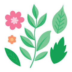 A seamless vector pattern of green leaves and natural foliage