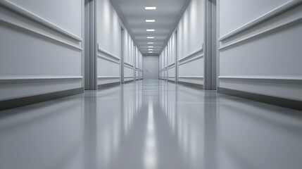 Obraz premium Empty Modern Hospital Corridor