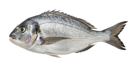 Isolated Gilthead Seabream Fish on White Background