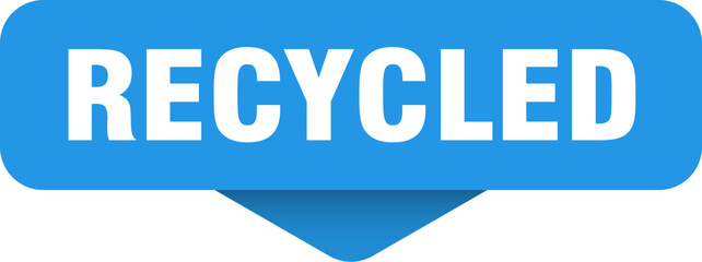 recycled sticker. recycled sign on transparent background