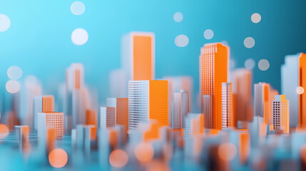 Abstract Cityscape Digital Illustration