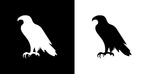 Eagle icon. Animal icon. Land animals. Sea beast. Insect icon. Black icon. Silhouette.
