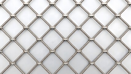 Fototapeta premium Diamond Pattern Metal Mesh Grid Texture