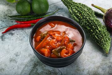Thai red curry with prawn