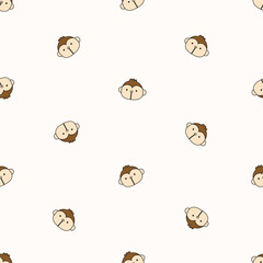 Seamless animal pattern. Idea for fabric, tablecloth pattern, wrapping paper, gift paper. Print ditsy. Motives are scattered randomly. Animal pattern background. cute pattern.