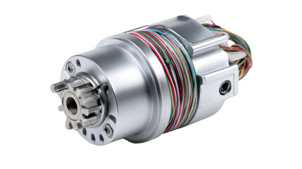 Mechanical Marvel: A close-up shot reveals the intricate details of a finely crafted mechanical component, showcasing its engineering and industrial prowess.