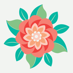 Beautiful abstract flower vector illustration with a vibrant floral design pattern