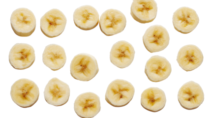 Sliced Banana Delights: Sliced bananas, a wholesome and refreshing treat, artfully arranged, ready to be savored as a nutritious snack, reflecting the natural essence of this beloved fruit.