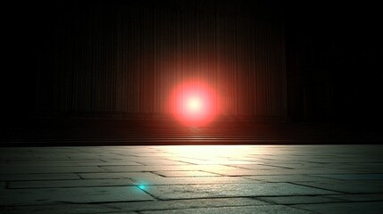 Red light with night city square.