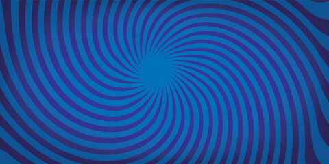 Retro background with rays or stripes in the center. Sunburst or sun burst retro background. Blue colors. Vector illustration