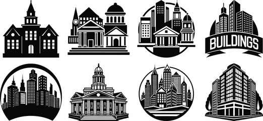 3d render apartment or Condominium luxury building isolate on white background
