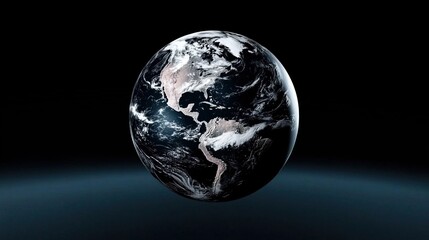 Earth Globe with Space Background.