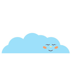  Cute Kawaii Cartoon Blue Cloud Character Icon. Simple Graphic Childish Fluffy Sky Cloud Element Icon. baby Clothing Sticker Print Decoration. Minimalist Abstract Drawn Cartoon Element.	
