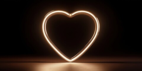 Minimalist Heart Icon Radiating Soft Lines Symbolizing Inner Peace