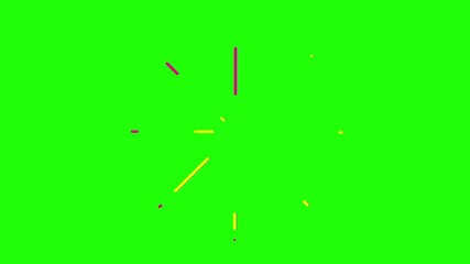 Shape burst animation button green screen footage, colorful pop effect, abstract explosion UI element, chroma key shape blast