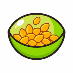 Lentil icon on white background