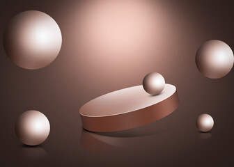 a beautiful empty product showcase texture background with 3d elements