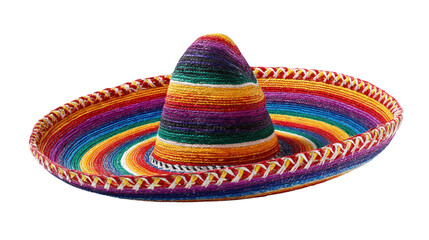 Fiesta's Crown: A vibrant, colorful sombrero, embodying the spirit of celebration and cultural heritage. A perfect symbol for festive occasions.