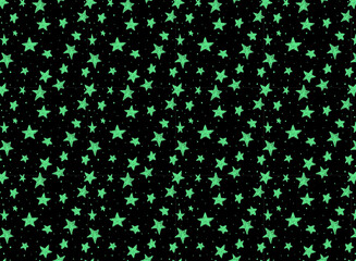 Obraz premium Bright Neon Floral Background with Glowing Digital Flowers and Futuristic Botanical Seamless Pattern