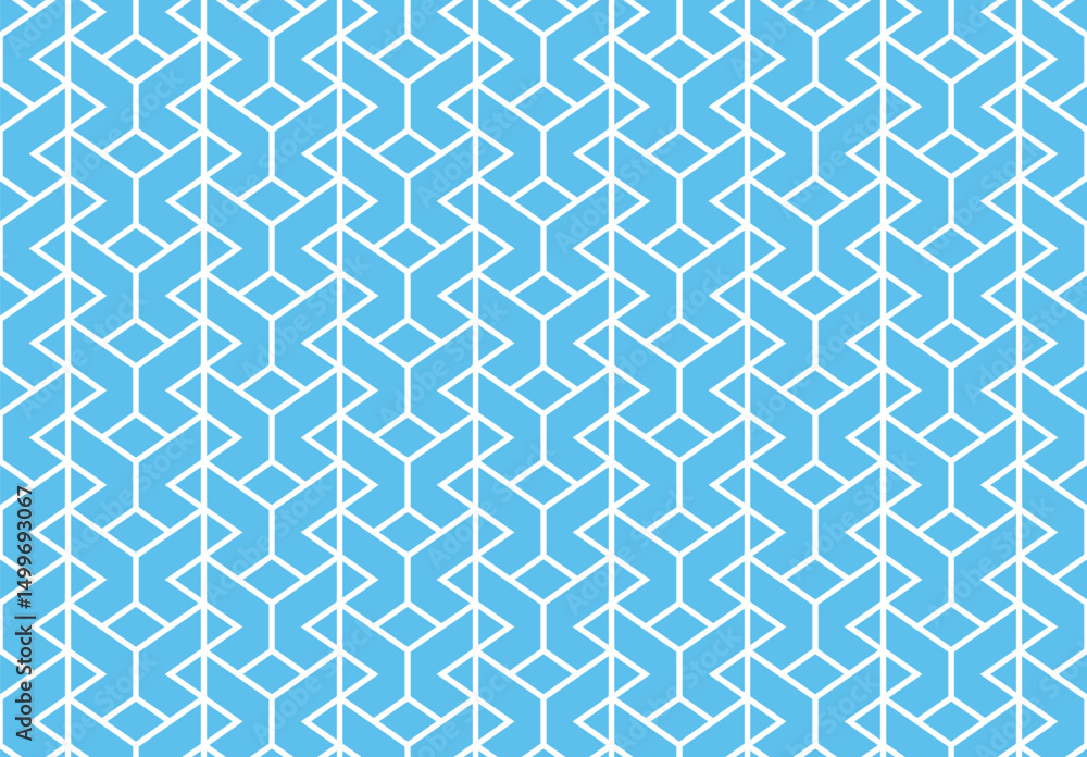 Poster the geometric pattern with lines. seamless vector background. white and blue texture. graphic modern