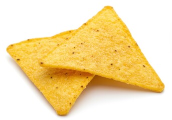 Fototapeta premium Two tortilla chips isolated on white background