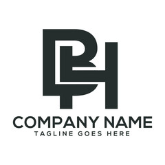 Obraz premium Initial BH or HB creative, Modern, and Elegant Vector Logo Design Templates for businesses