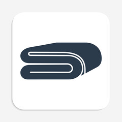 Hotel Room Folded Bath Towel Symbol – Clean Line Silhouette Design