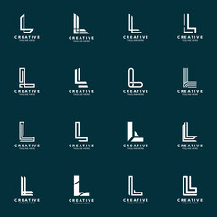 creative letter L logo design collection