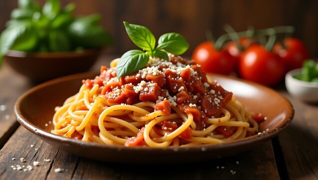 spaghetti with tomato sauce and basil, spaghetti and tomato sauce, spaghetti with tomato sauce, 