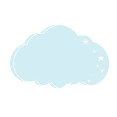 Graphic Baby Speech Bubble Soft Colored Backdrop Icon. Pastel Childish Dreamy Symbol Silhouette. Drawn Simple Dialogue Conversation Text Box Empty Blank Template Shape.	