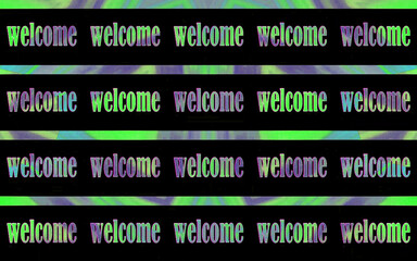 Obraz premium A vibrant, symmetrical digital artwork featuring the text 