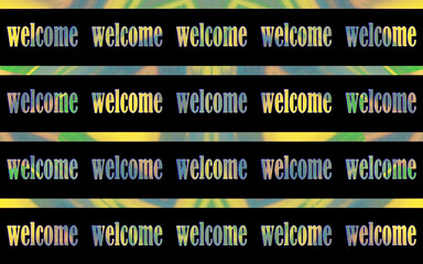 Obraz premium A vibrant, symmetrical digital artwork featuring the text 